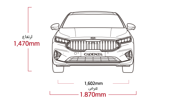 Kia Cadenza YG PE dimensions