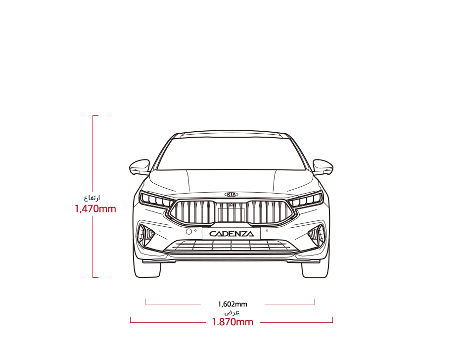 Kia Cadenza YG PE dimensions