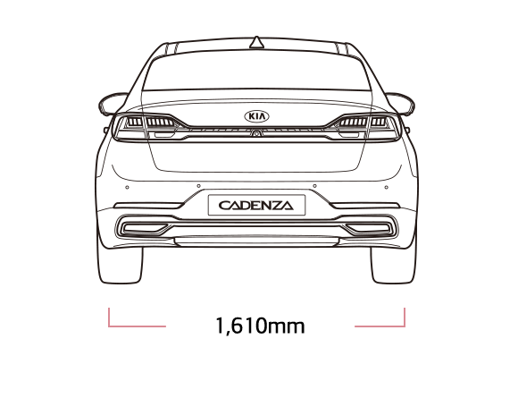 Kia Cadenza YG PE dimensions