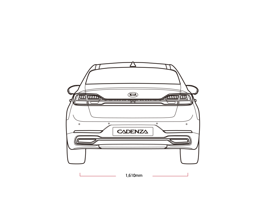 Kia Cadenza YG PE dimensions