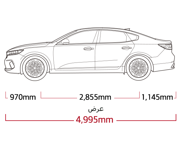 Kia Cadenza YG PE dimensions