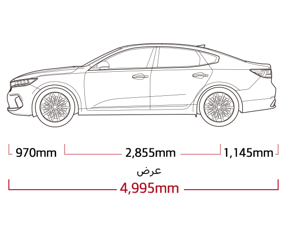 Kia Cadenza YG PE dimensions