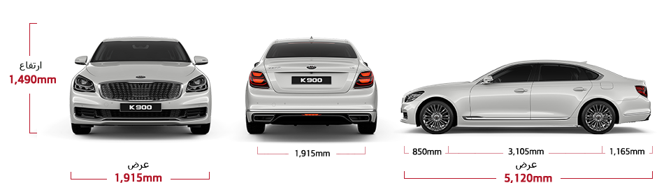 Kia K900 Dimensions