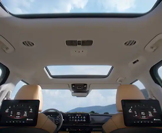 Dual power sunroof