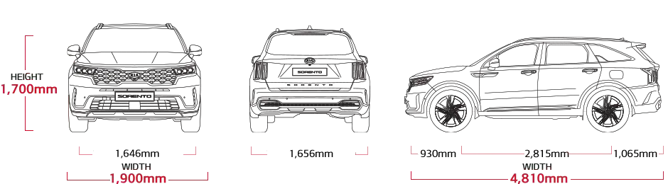 kia-sorento-mq4-21my-dimensions-all-view