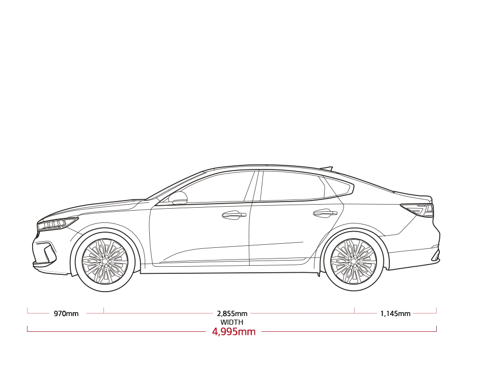 Kia Cadenza YG dimensions