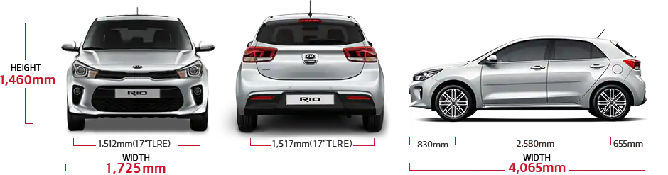 Kia Rio 5 Door Dimensions