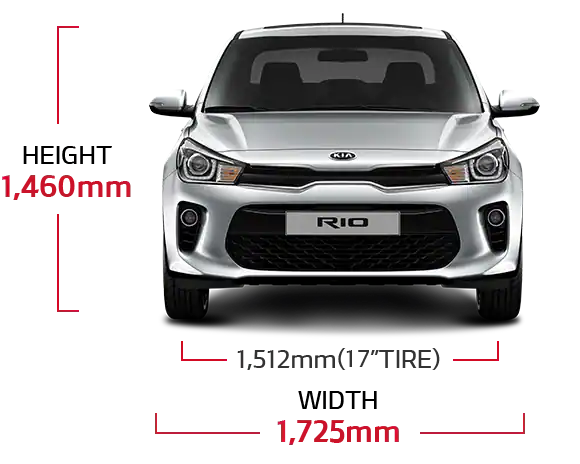 Kia Rio 4 Door Dimensions