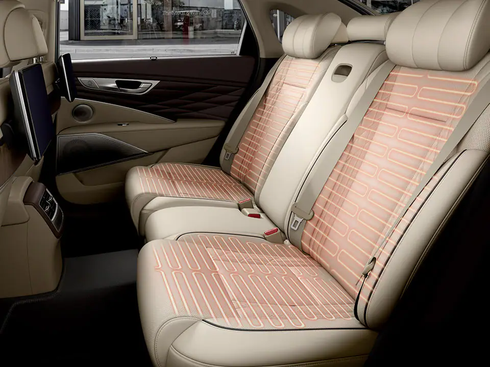 مقاعد خلفية مدفئة