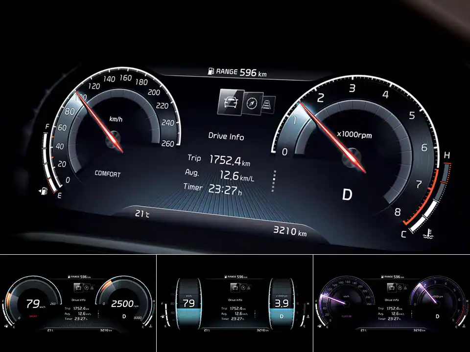 مجموعات عدادات كاملة مع شاشة LCD قياس 12.3 بوصة