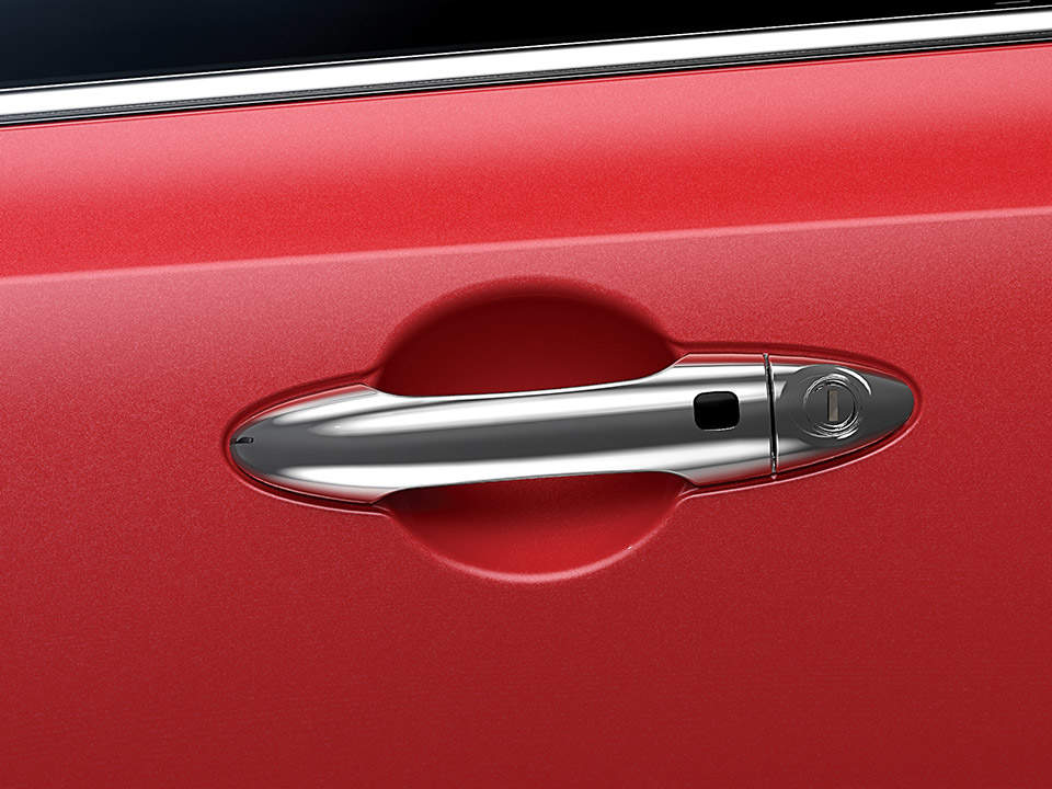 Chrome outside handles