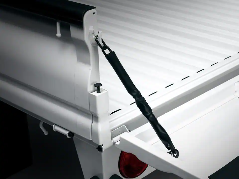 Covered rear gate chain