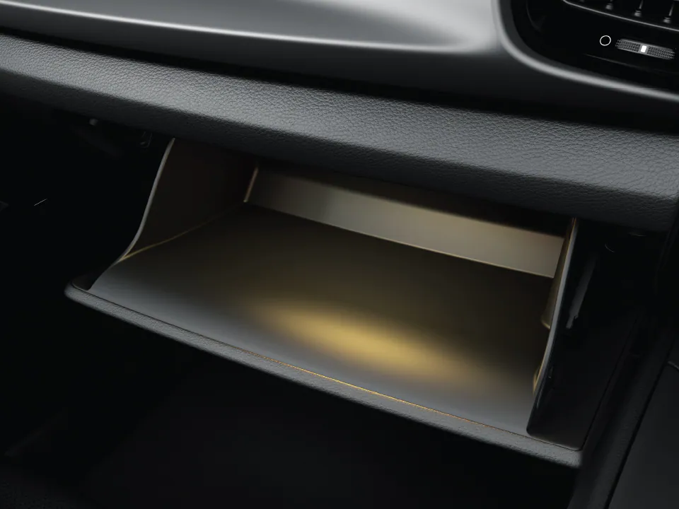 Illuminated glove box